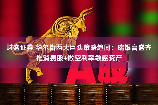 财盛证券 华尔街两大巨头策略趋同：瑞银高盛齐推消费股+做空利率敏感资产
